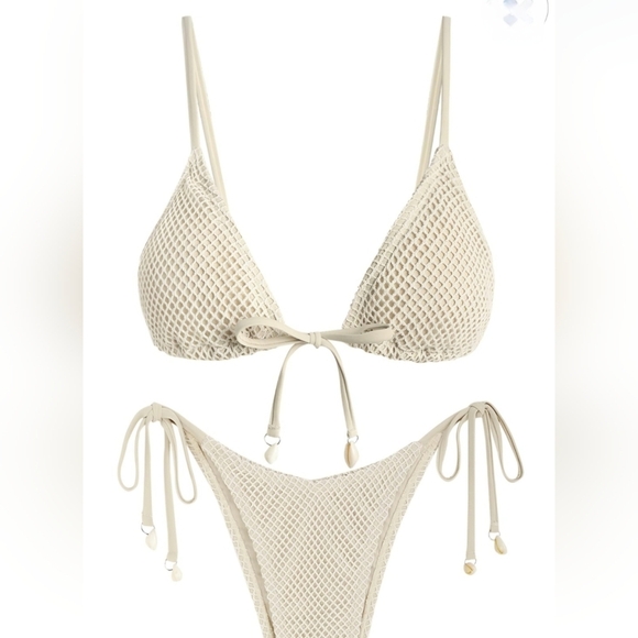 Zaful Other - ZAFUL Triangle Fishnet Bikini #435 NWT